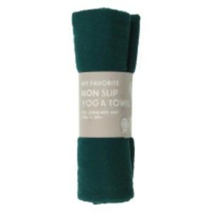 Series 8 Fitness Non Slip Fits Standard Mat Yoga Towel - Dark Green - 24" x 68"